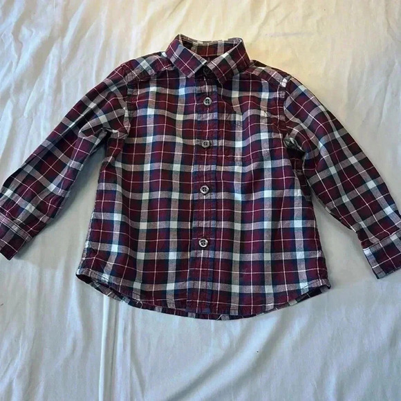 The  Children's Place - Plaid long sleeve button down shirt. Size 12-18 months - Picture 1 of 3